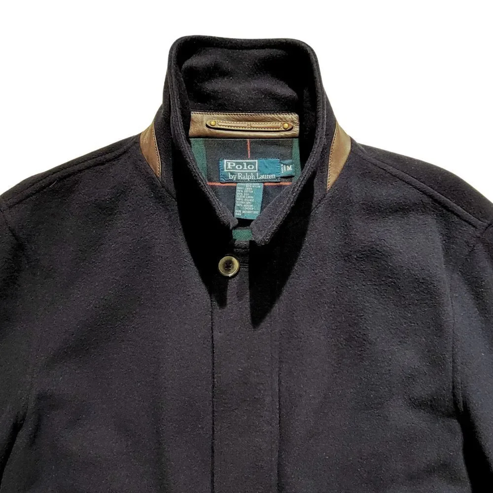 *RARE* POLO RALPH LAUREN Silk, Wool, Leather & Corduroy Bomber Jacket Mens M